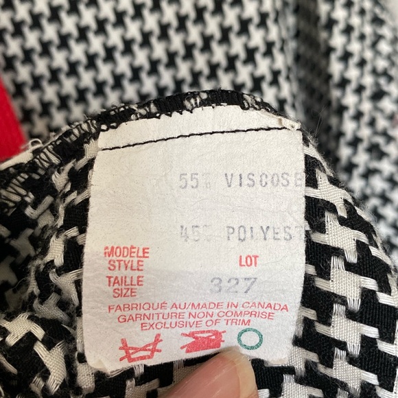 REDUCED!!!Vintage 70’s Jac Dale by Nina Wills houndstooth black and white! - Picture 16 of 17